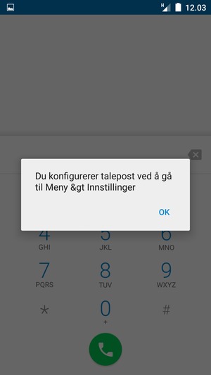 Hvis personsvar ikke er innstilt, velg OK