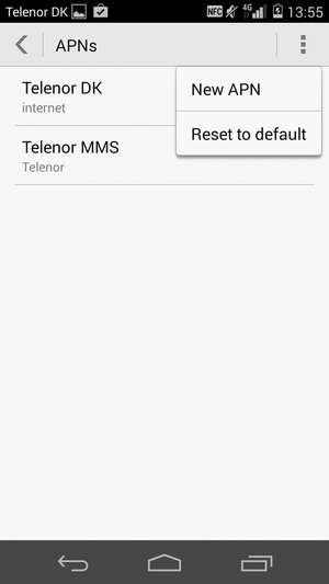 If your screen looks like this, select the Menu button and select Reset to default