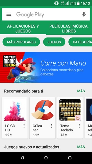 Seleccione la barra de Búsqueda