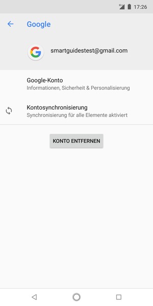 Wählen Sie Kontosynchronisierung
