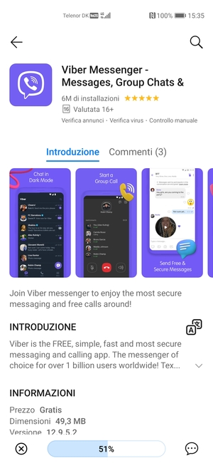 Attendi il completamento del processo di installazione