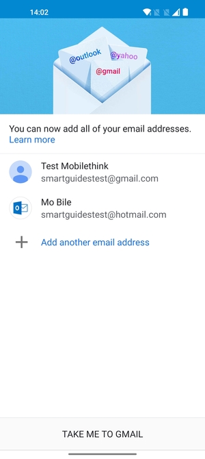 Select TAKE ME TO GMAIL