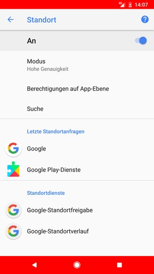 Schalten Sie Standort aus
