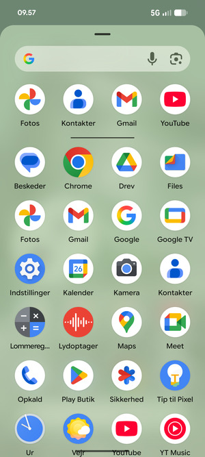 Vælg Indstillinger