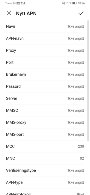 Skriv inn internett-informasjon