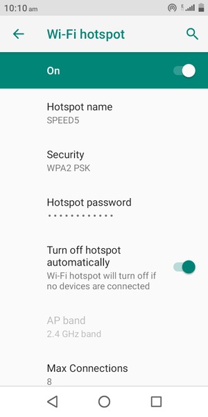 Your phone is now set up for use as a modem