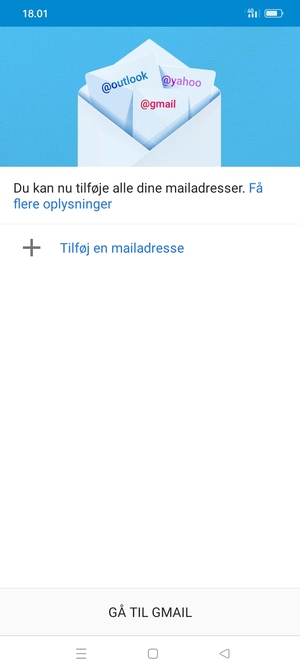 Vælg Tilføj en mailadresse