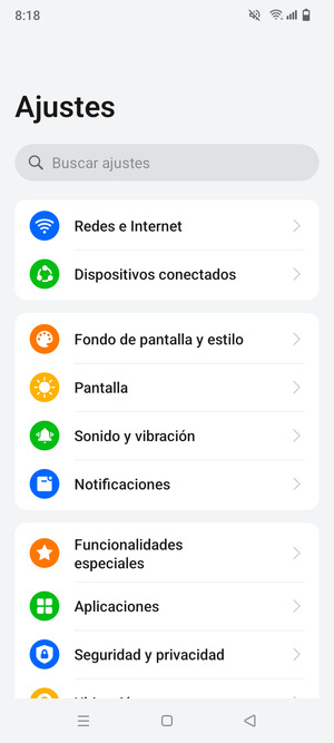 Seleccione Redes e Internet