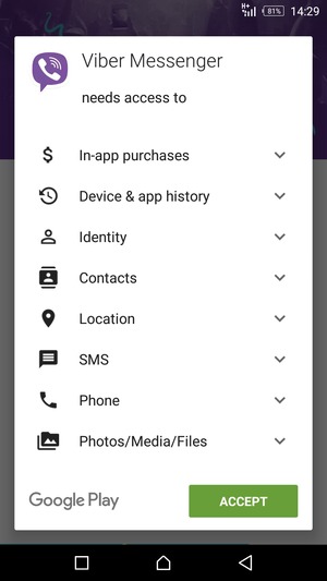 Select ACCEPT