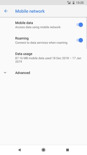Turn Roaming on or off