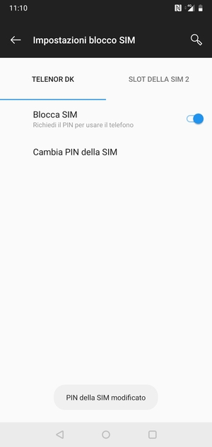 Il tuo PIN della SIM è stato modificato