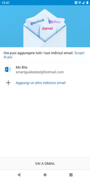 Seleziona VAI A GMAIL