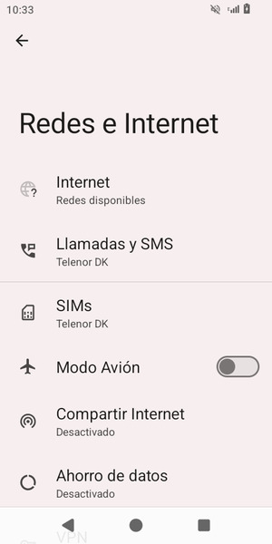 Seleccione Internet