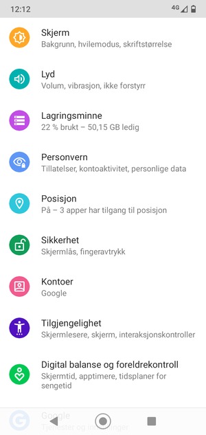 Bla til og velg Posisjon