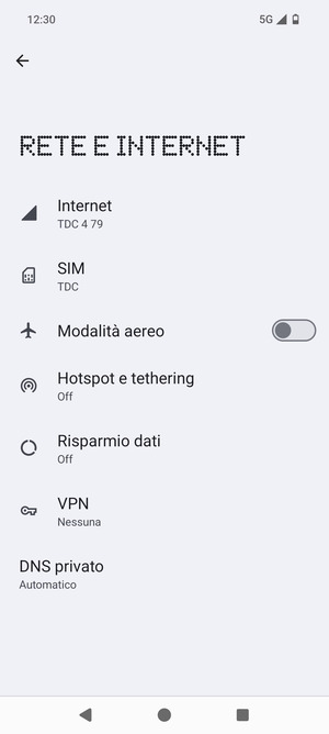 Seleziona SIM