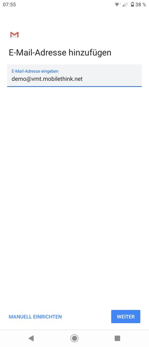 Geben Sie Ihre E-Mail-Adresse ein und wählen Sie WEITER