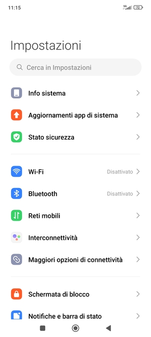 Seleziona Reti mobili