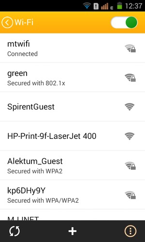 You are now connected to the Wi-Fi network