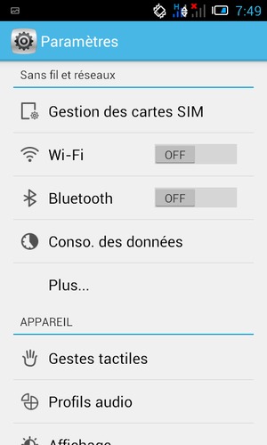 Sélectionnez Plus...