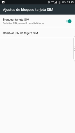 Seleccione Cambiar PIN de tarjeta  SIM