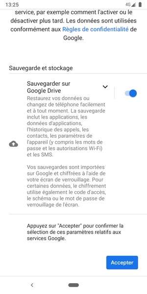 Sélectionnez Accepter