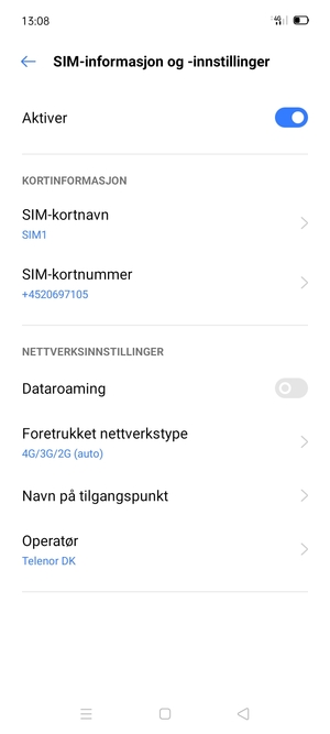 Velg Foretrukket nettverkstype