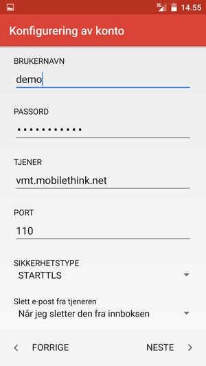 Velg SIKKERHETSTYPE