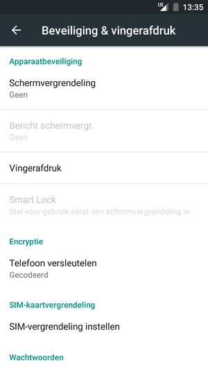 Selecteer SIM-vergrendeling instellen