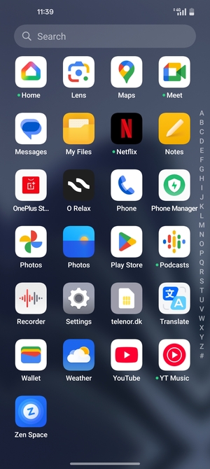 Scroll to and select Settings