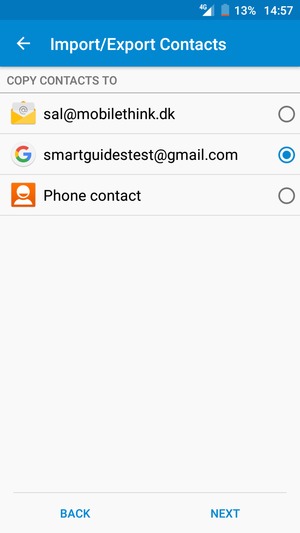 Select your Google account and select NEXT