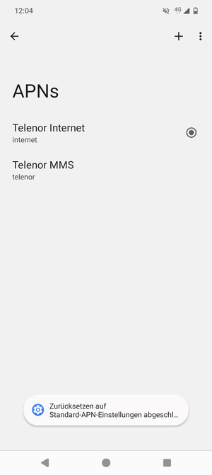 Wählen Sie Neuer APN