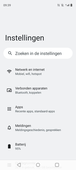 Selecteer Netwerk en internet
