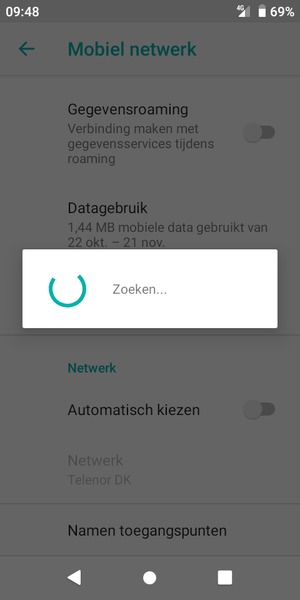 Wacht tot de zoekopdracht beëindigd is
