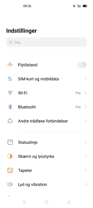 Vælg Wi-Fi
