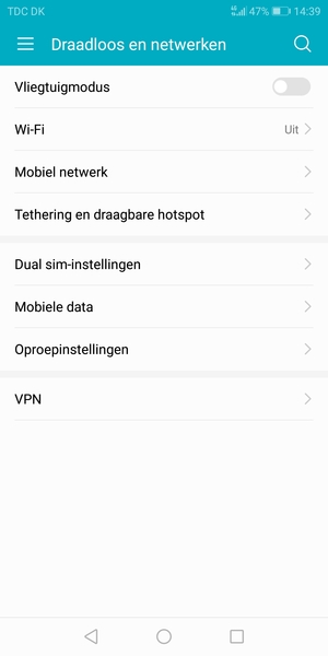 Selecteer Wi-Fi