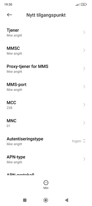 Bla ned og skriv inn MMS-informasjon