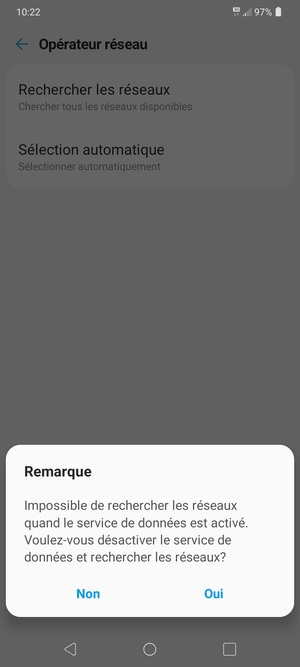 Sélectionnez Oui