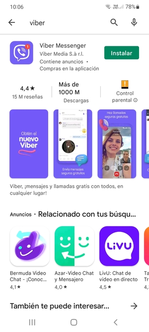 Seleccione la aplicación