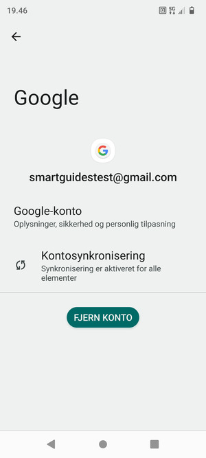 Vælg Kontosynkronisering