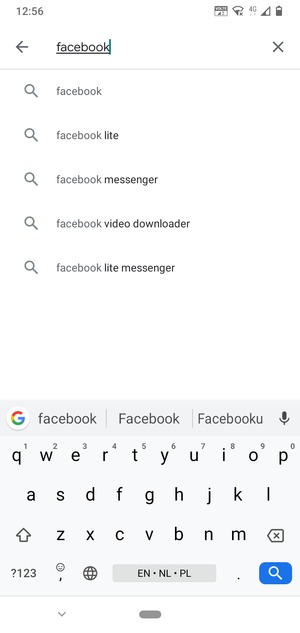 Enter the app name and select Search