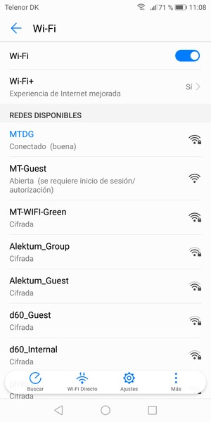 Ahora está conectado a la red Wi-Fi