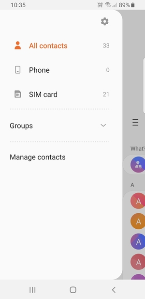 Select Manage contacts