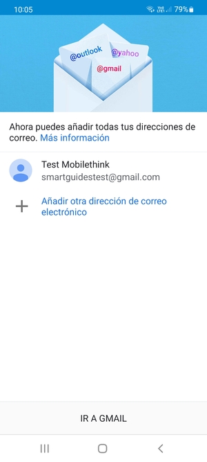 Seleccione IR A GMAIL