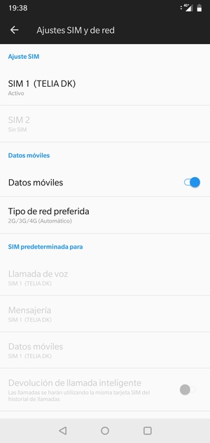 Seleccione Tipo de red preferida