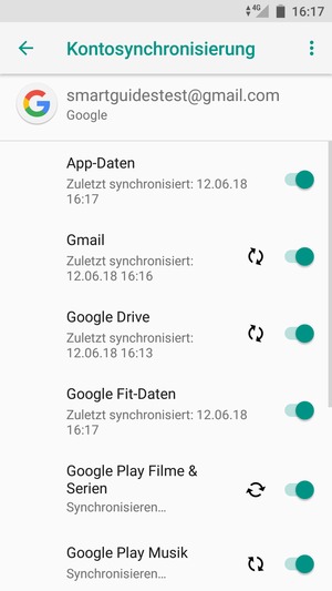 Ihre Daten werden synchronisiert