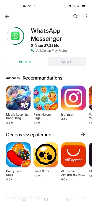 Veuillez attendre la fin de la procédure d'installation