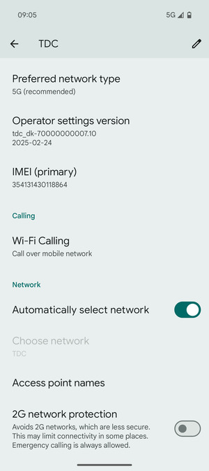 To change network if network problems occur, turn off Automatically select network