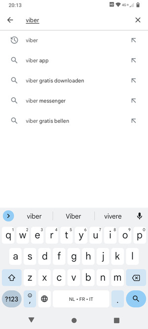 Voer de app-naam in en selecteer Zoeken