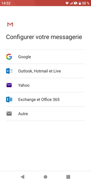 Sélectionnez Google