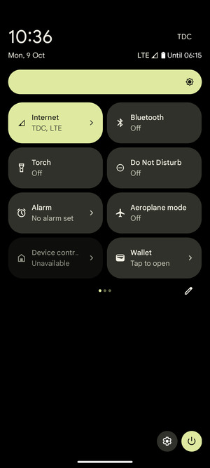 Adjust brightness to the required level
